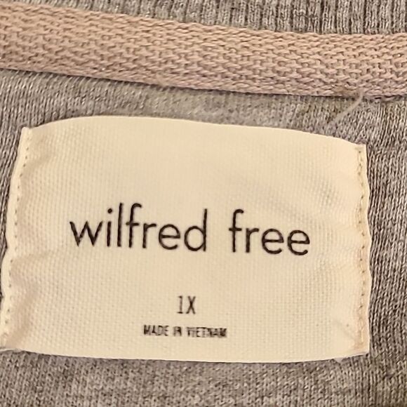 Wilfred Free Artizia Light Grey Fleece Sweatshirt Sweater Women's Plus Size 1X - Picture 4 of 5